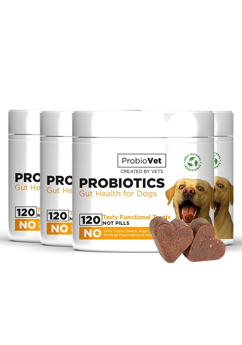 Probiotico Cane in morbidi bocconcini – Supporto per la salute intestinale, la digestione e le difese naturali – Integratore cane Probiotici cane Favorisce il microbiota - 480 pezzi