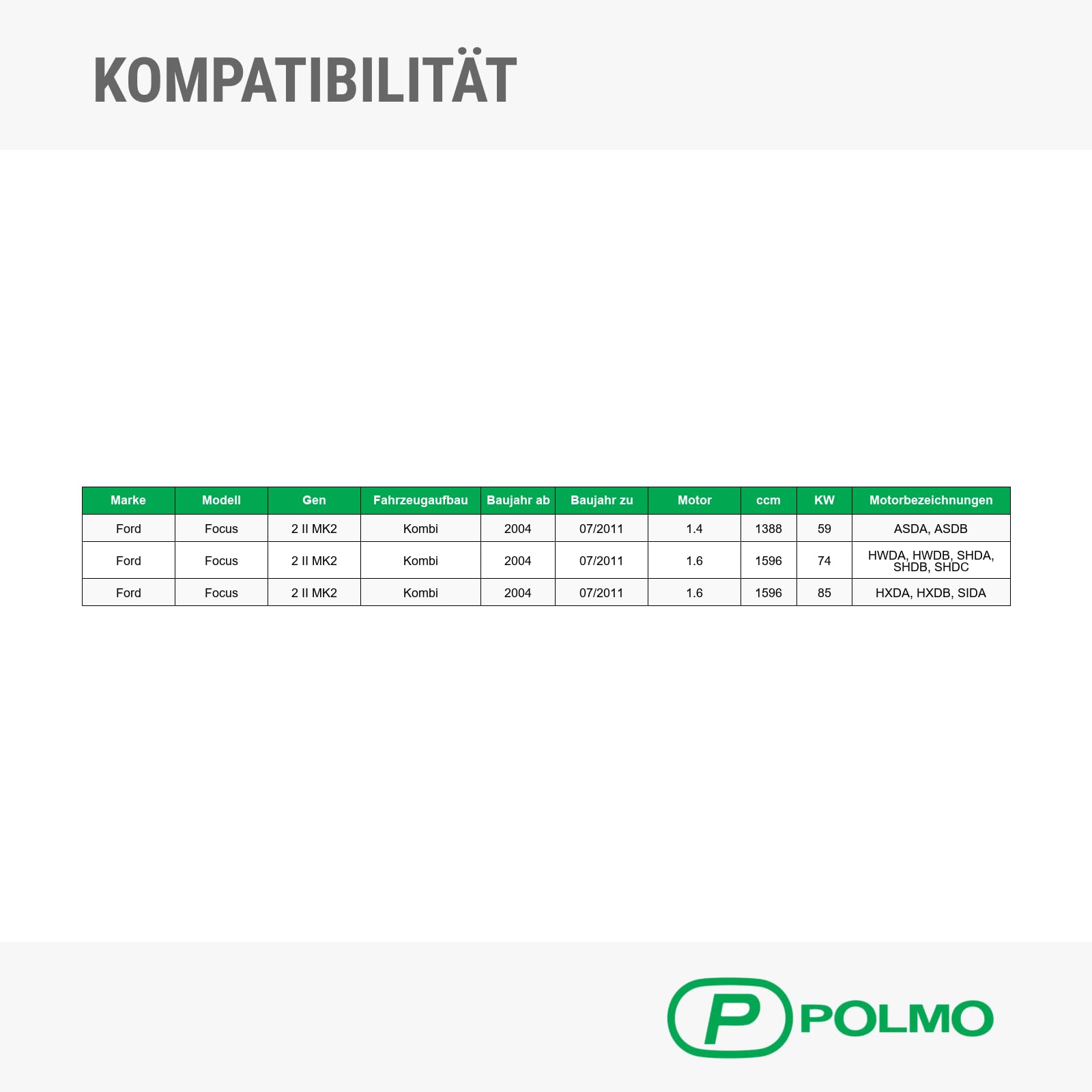 POLMOstrow Auspuff für Ford Focus 2 II MK2 2004-2011 | Vorschalldämpfer, Mitteltopf und Abgasrohr, Motoren: 1.4 - 1.6, Kombi