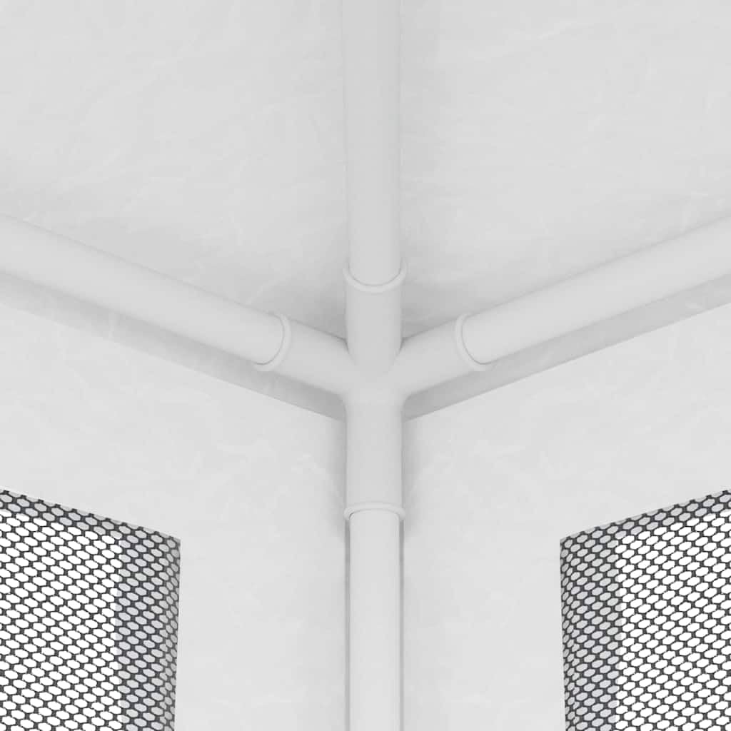 vidaXL Namiot imprezowy z 4 siatkowymi ściankami, 2x2 m, biały