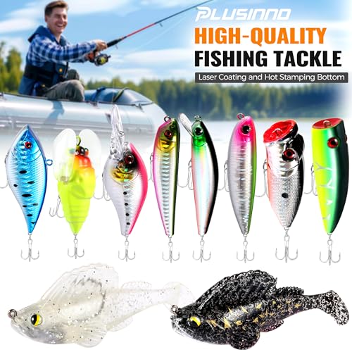 PLUSINNO 24 Days Fishing Advent Calendar 2026, Fishing Lures Gift for Men | Fishing Advent Calendar 2026 with Freshwater/Saltwater Lures, Christmas Gift for Men, Bass Fishermen, Teen Boys, Adults - image 3