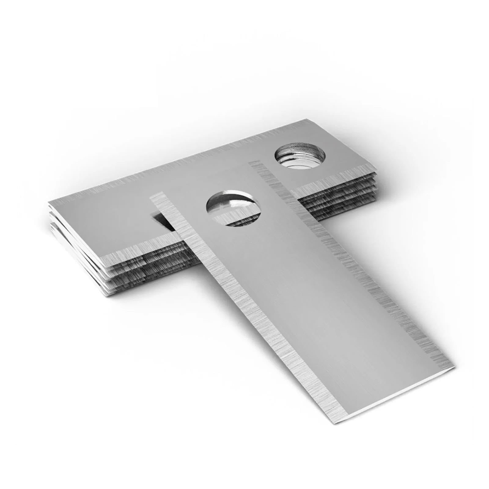 Cuchilla De Cortacésped De Un Solo Orificio Chapada En Titanio De 42,5x17,5mm, Compatible con BIGMOW, Herramientas De Repuesto, Cuchilla De Cortacésped(30pcs Silver)