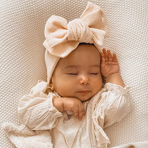 KAGAYD Girls Headbands For Hair Infants And Toddlers Oversized Bow Headband Children's Knitted Knotted Headband (C, One Size)4