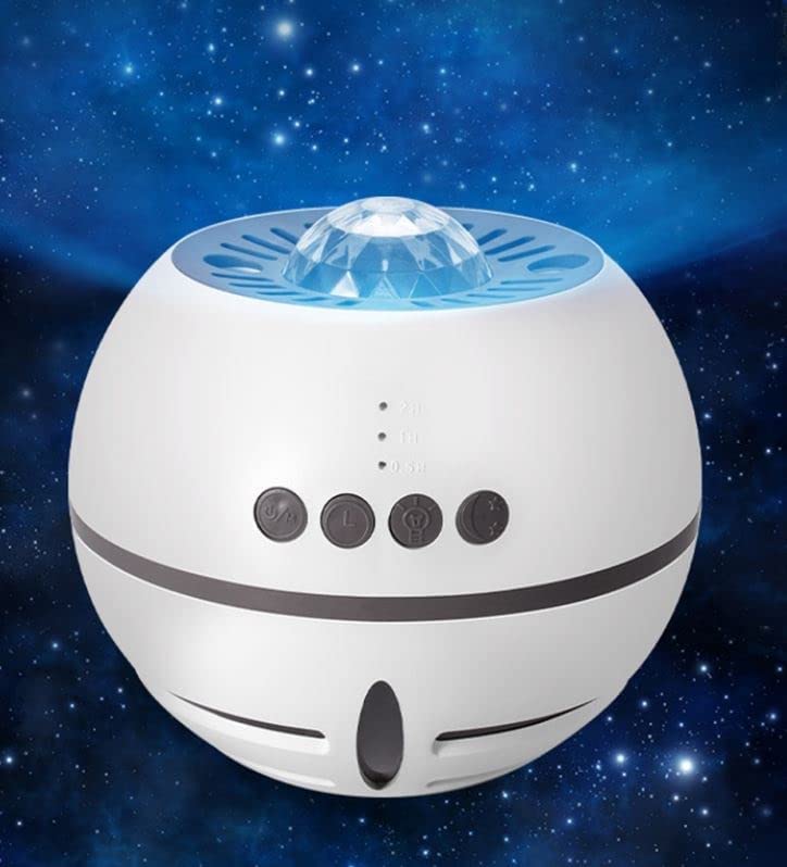 PIKFOS Plastic Push on Moon & Star LED Projector Lamp Star Sky Nebula Lamp Bedside Night Light USB Galaxy Projector Light - Starry Sky Projection Lamp - Multicolour