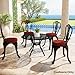 Outsunny Outdoor Bistro Chair Cushions Set of 4 with Machine Washable Cover, 15