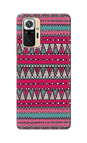 Image of Printed Hard Back Cover Case for Mi Redmi Note 10 Pro | Mi Redmi Note 10 Pro Max Back Cover (Geometric Vintage Pattern) -1803