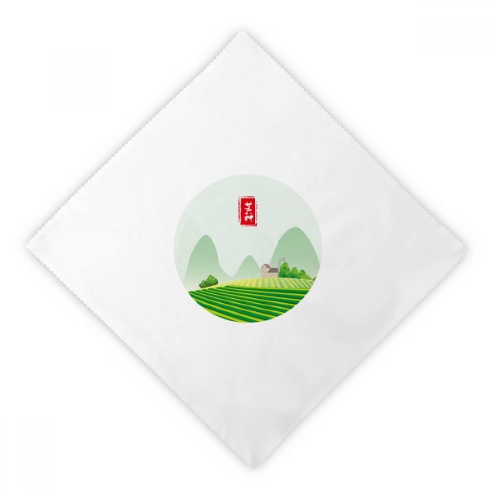 Servilletas de tela blancas para almuerzo con diseño circular de grano DIYthinker