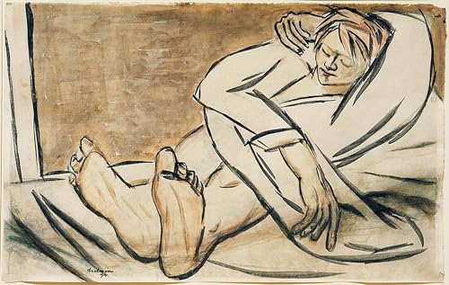 Cuadro de Max Beckmann Peter Liegend para eliminar la frialdad de paredes vacías