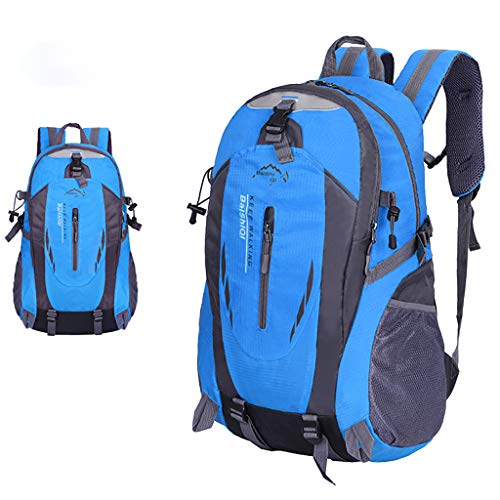 Haluoo Outdoor Sport Bacpack, Lightweight Durable Large Capacity Cycling Hiking Backpack Water Resistant Travel Rucksack Camping Mountaineering Climbing Dayback for Women Men Couples 60L (Blue)
