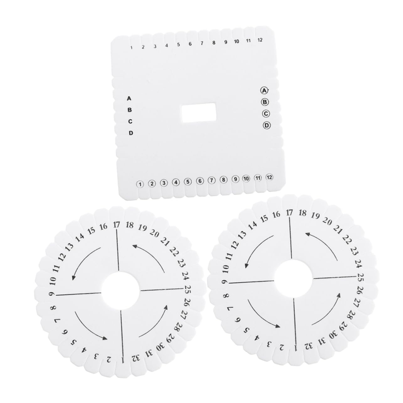 OSALADI 3Pcs Beading Cord Discs Weaving Tools for DIY Bracelet Necklace Crafting Lightweight Knitting Boards for Easy Use and Travel