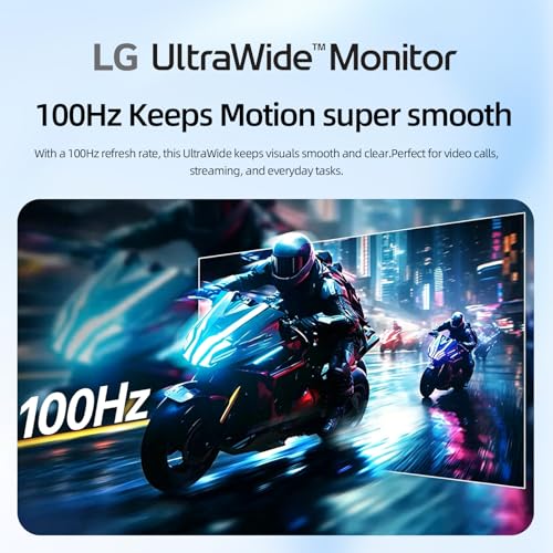 Image of LG 34 Inch UltraWide Monitor, 21:9 WFHD (2560 x 1080) IPS Display, 100Hz, VESA DisplayHDR 400, FreeSync, Flicker Safe, USB Type-C, HDMI, DisplayPort, Speakers, VESA Mount, Home Office Computer,White