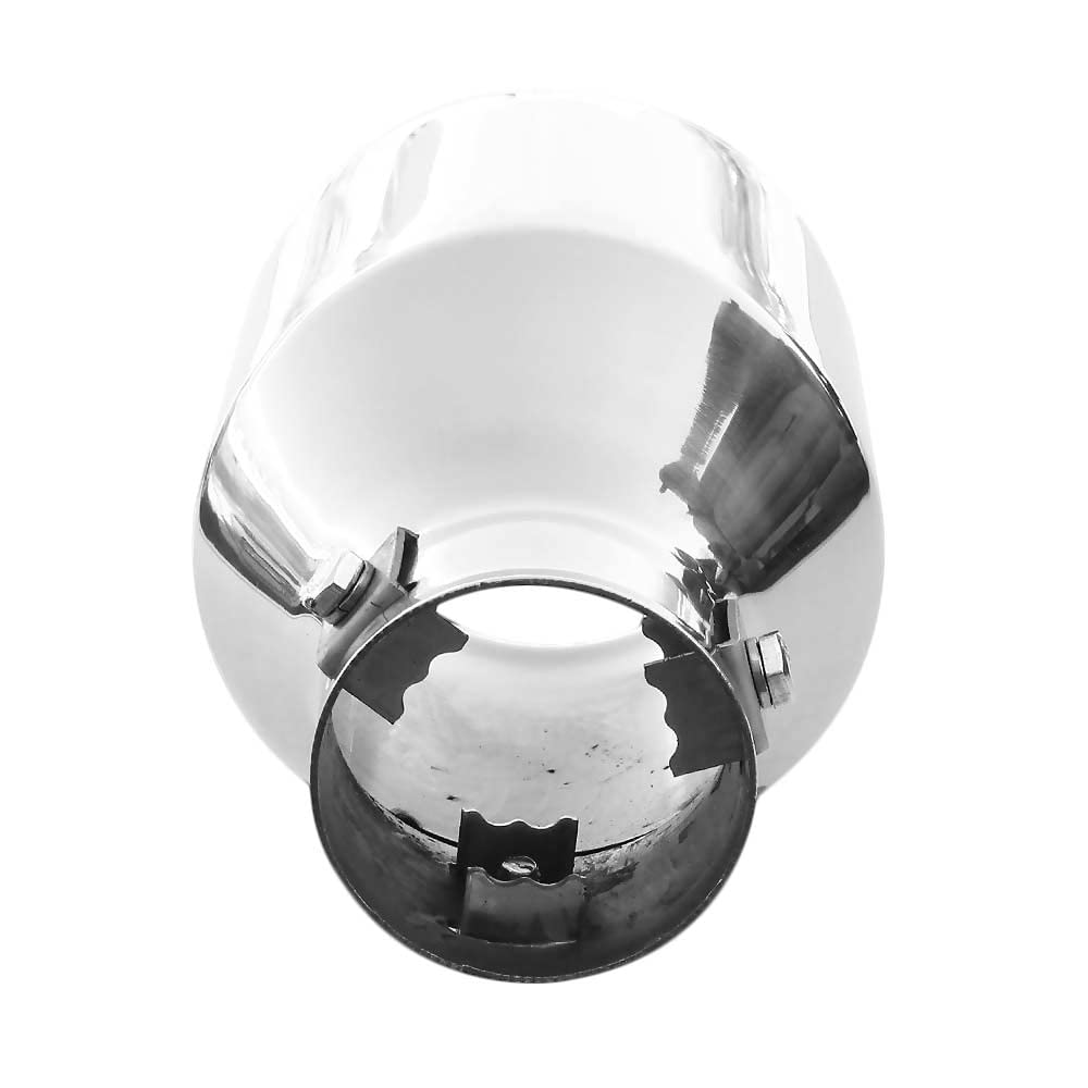 Pour Tuyaux 38mm 50mm Embout D'échappement Double Universel Chromé