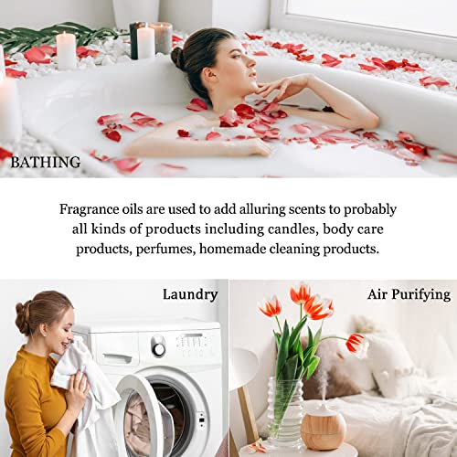 Euqee Premium Grade Floral Fragrance Oils Set 6Pcs Fragrance Essential Oils Gift Set For Diffuser, Aromatherapy, Cleaning - Honeysuckle, Lilac, Parma Violet, Japanese Magnolia, Orange Blossom (10Ml) #TOP5