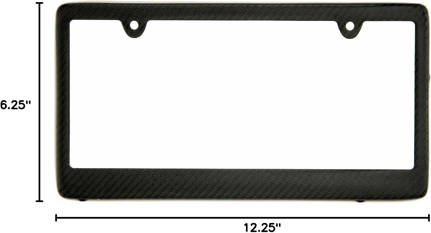 BLVD-LPF OBEY YOUR LUXURY Real 100% Matte Black Carbon Fiber License Plate Frame TAG Cover FF