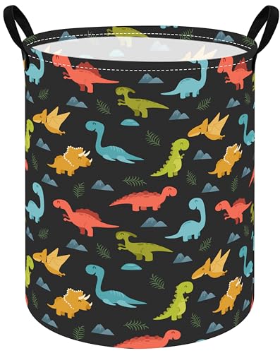 Image of Boys Foldable Storage Basket 63L Kids Hamper with Waterproof Lining & Leather Handles Baby Organizer Bins for Boys' Bedroom, Laundry, Toys, and Gift
