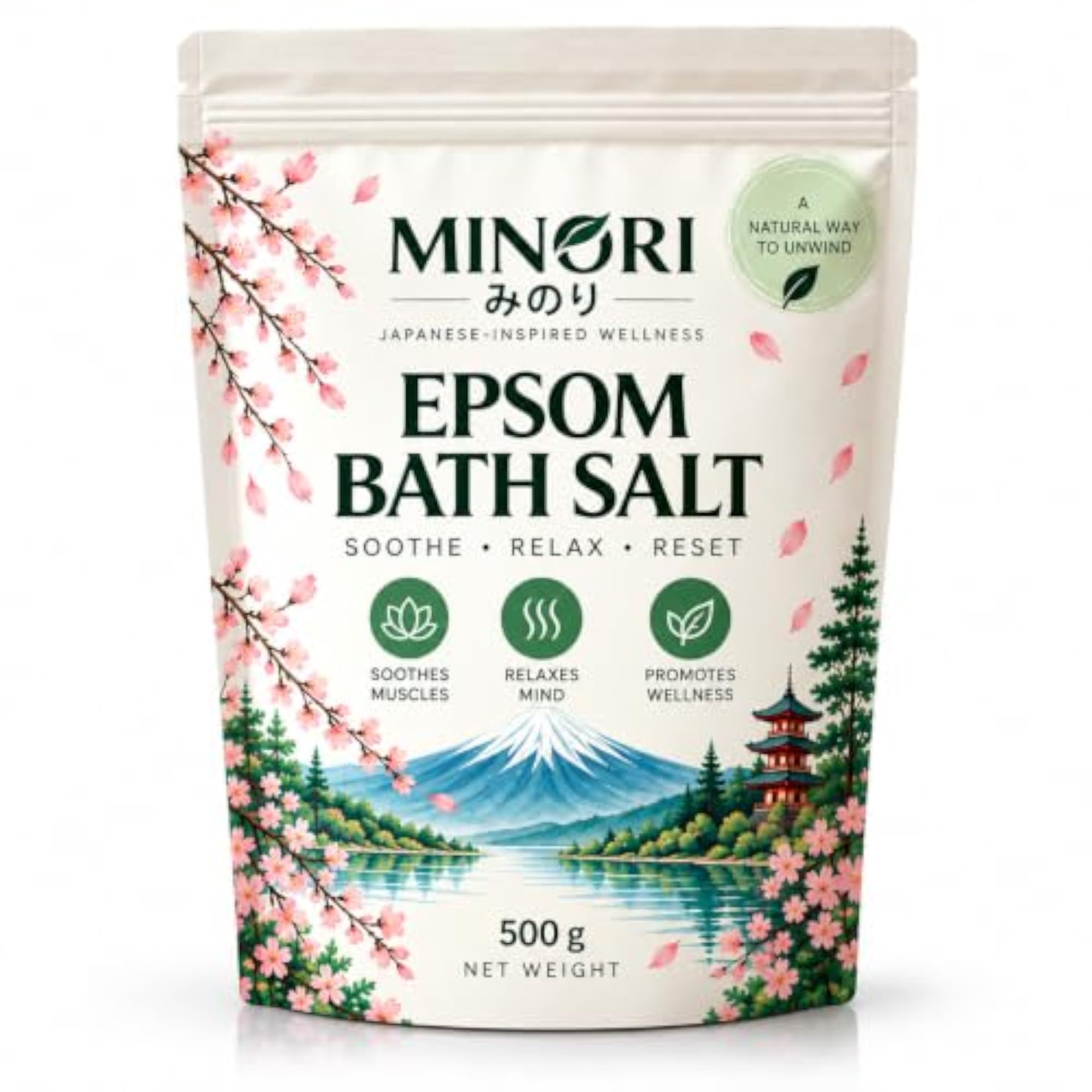 Minori Epsom Bath Salt, 500g