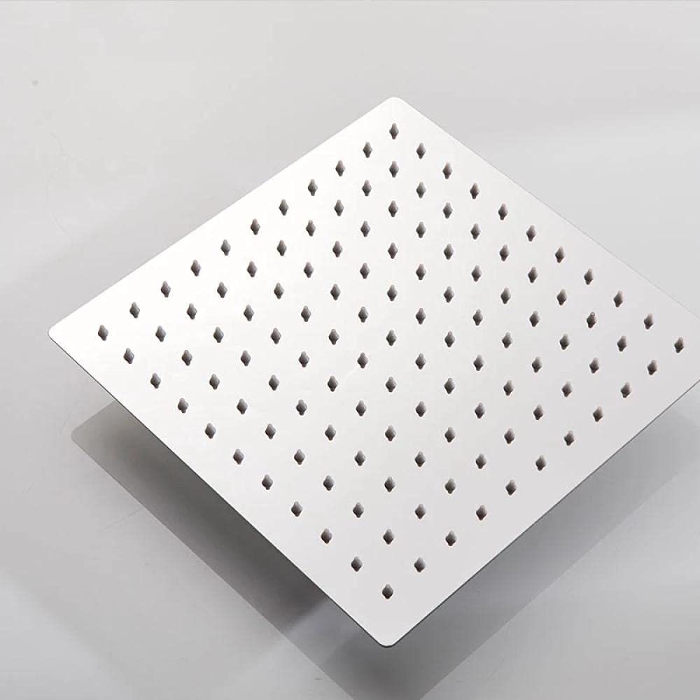 Soffione doccia a pioggia a LED di lusso Soffione doccia in acciaio inossidabile color cromo Cambia colore con soffione doccia ultrasottile da 12 pollici