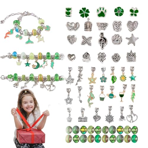 Kit para hacer pulseras de perlas de aleación, suministros y dijes para fabricación de joyas 7