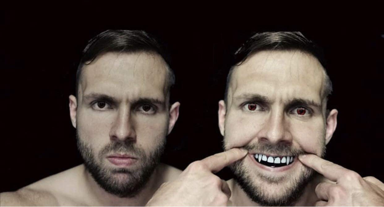 Oral Mart Sport Mundschutz für Erwachsener (Vampirzähne)