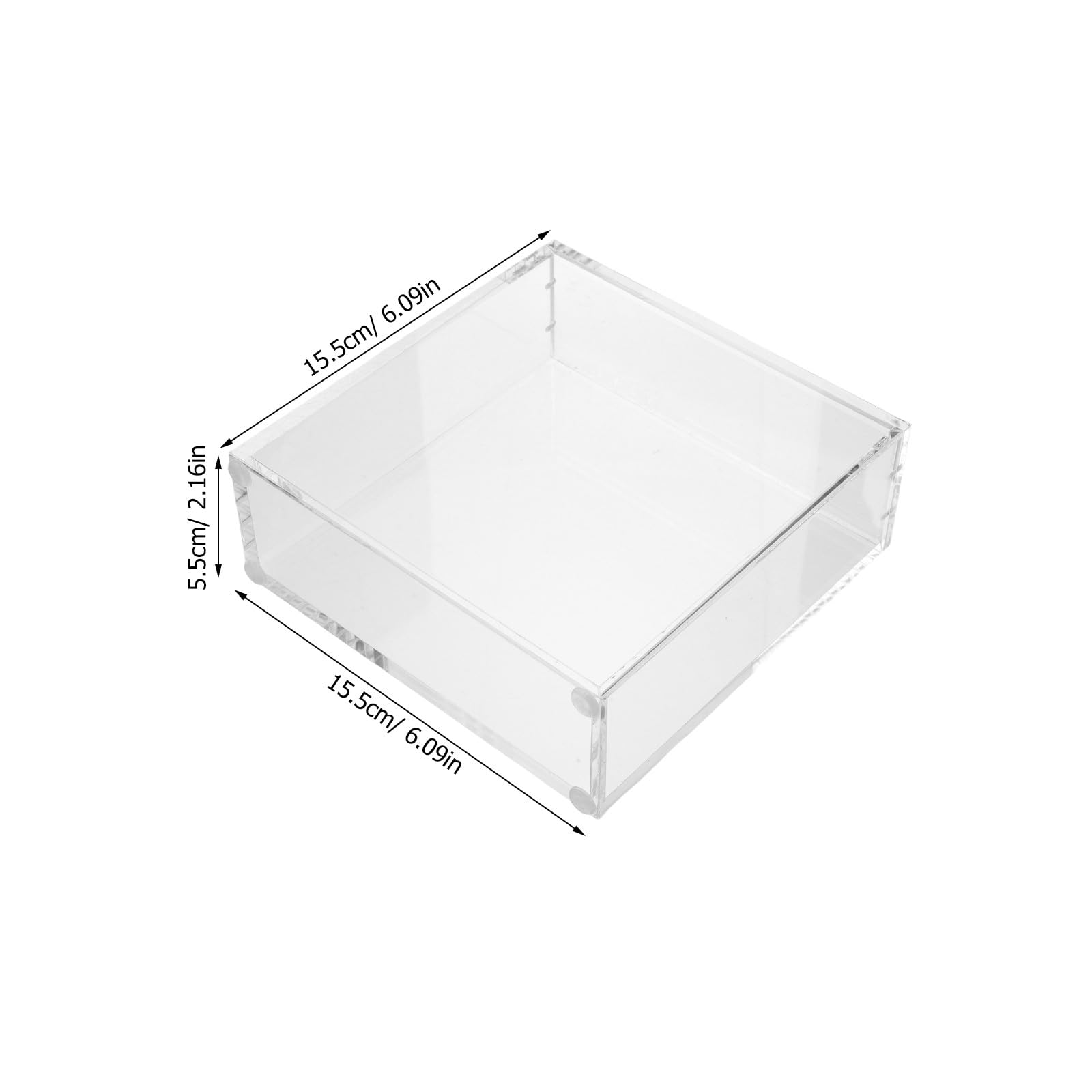 Gatuida Scatola portacarte in acrilico trasparente formato A5 compatibile con Booster Pack, porta carte da gioco magnetico, organizer per cartoline, accessorio per giochi da tavolo