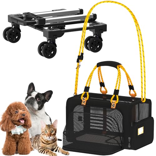 PAWZIDEA Expandable Rolling Pet Carrier