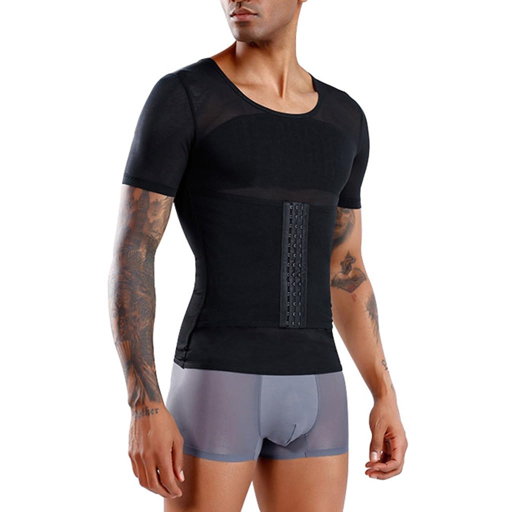 HLTYGWX Ocultar compresión Adelgazante Traje de Barriga para Hombres Fajas Ajustables Control de Barriga Esculpir Cintura Entrenador