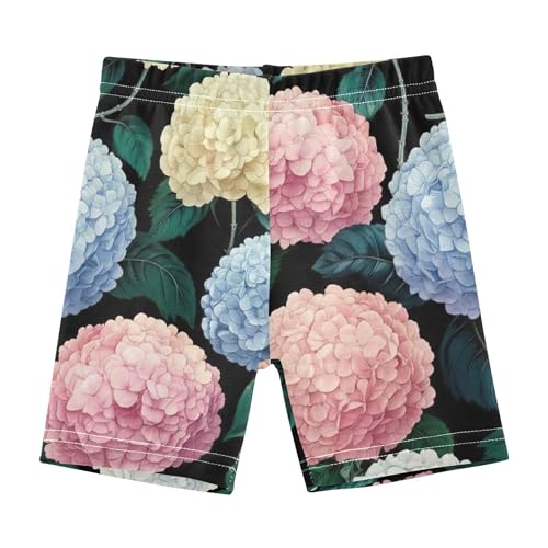 Under Skirt Shorts Floral Cotton Girls Biker Shorts Toddler 4t Baby Summer Colorful Hydrangea Flowers