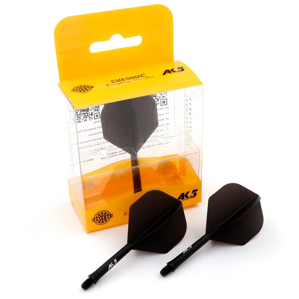CUESOUL Rost Eje de dardo Integrado y Plumas estándar/lágrima de Pera/Forma Delgada con patrón Atractivo, Juego de 3 Piezas — view 44