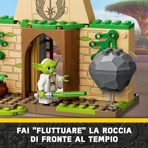 Star Wars Tempio Jedi su Tenoo con Maestro Yoda, Giochi da Costruire per Bambini e Bambine dai 4 Anni in su con Spade Laser Giocattolo, Figura di Droide e Speeder Bike 75358 - Lego - Immagine 3