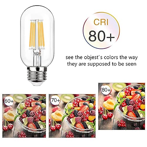 ZFQ 4 Pezzi Lampadina Filamento LED E27, 6W