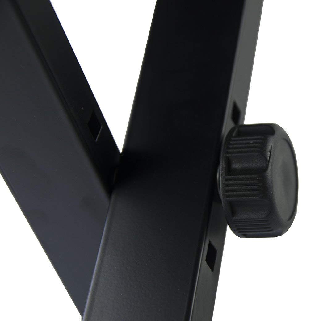 Banco de Taburete de Piano Teclado Regulable Asiento Acolchado Negro