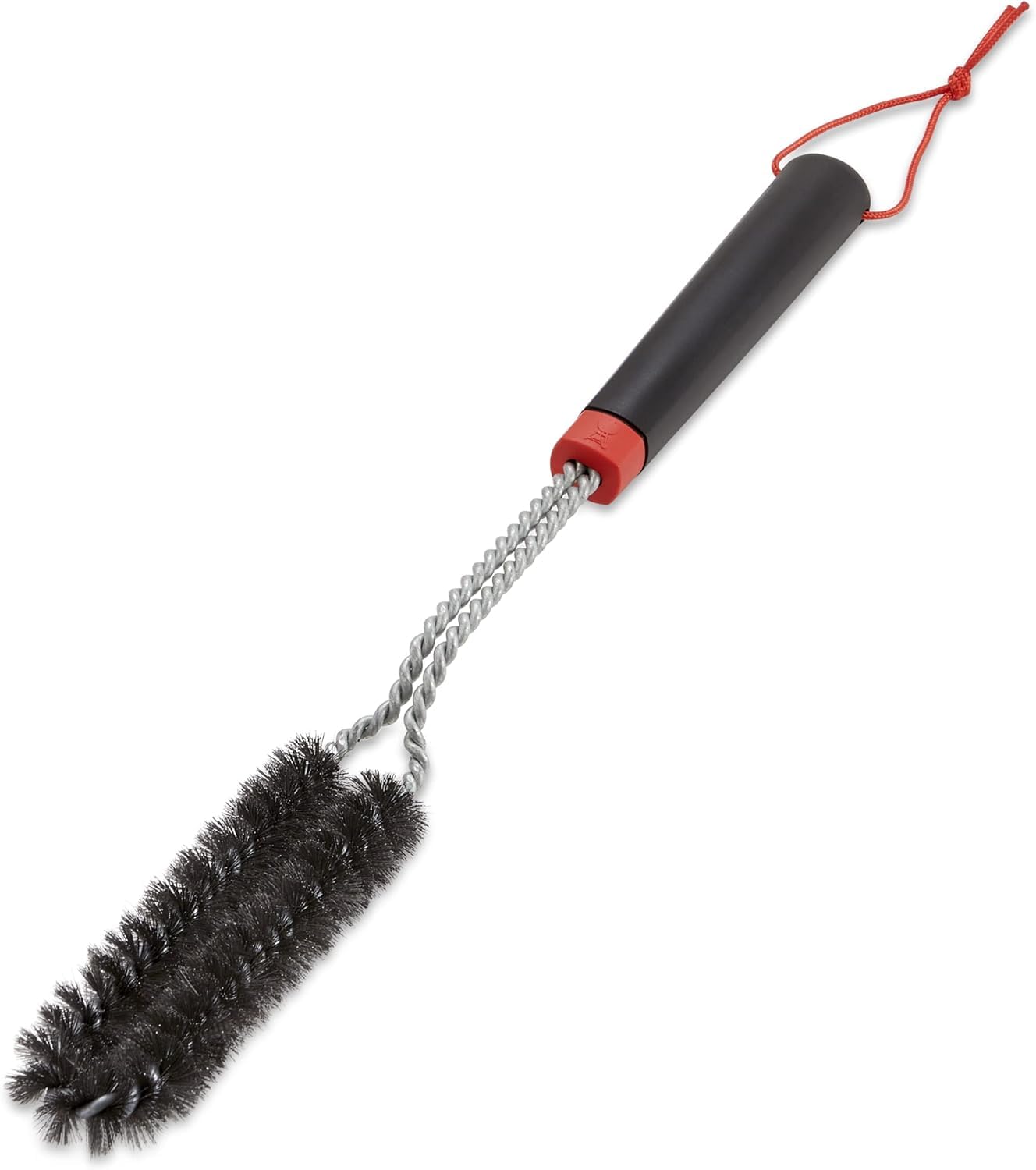 Weber 6278 45 cm tr jstronna szczotka do grilla, czarna/srebrna & Weber 18" Detail Brush