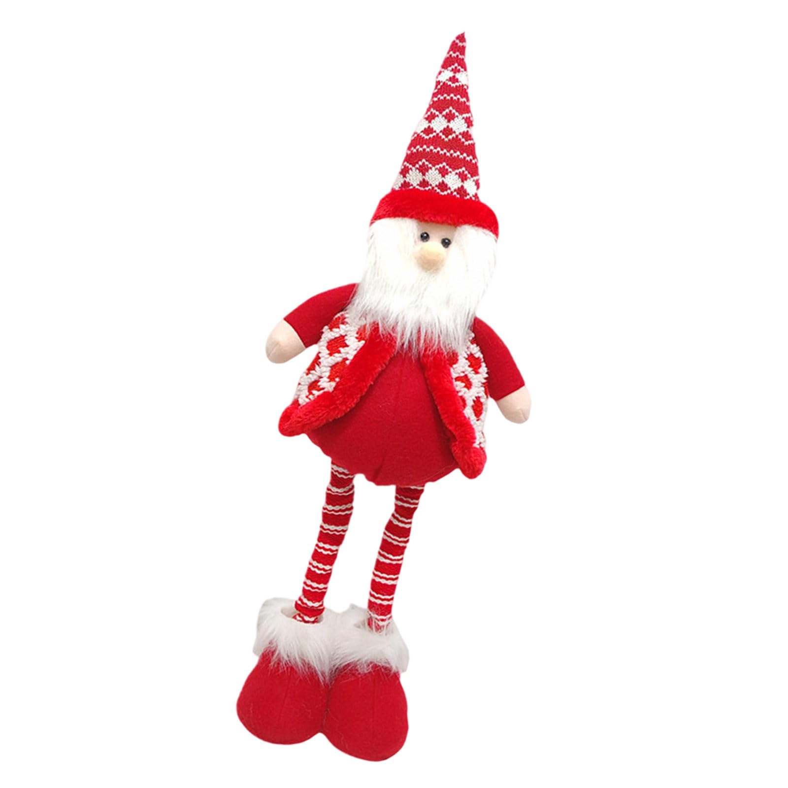 Buxuaaaa A Height Christmas Plush Doll Decoration For Living Room, Bedroom & Holiday Parties Expandable Festive Centerpiece Christmas Stuffed Figures Doll Ornaments Plush Toy For Standing Toy For Holiday