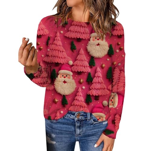 Suéteres de Navidad para mujer con Papá Noel, perfecto regalo invernal de HUIFUAO