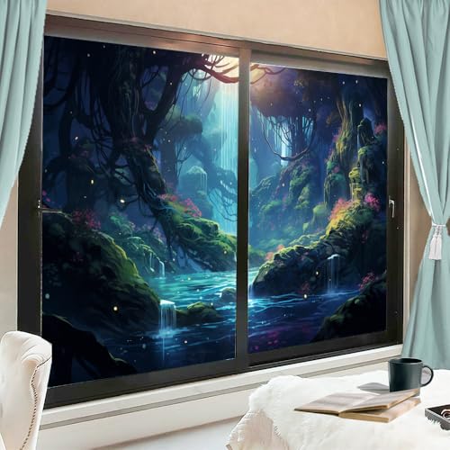 Película translucida para ventana estilo cascada 27.6x47.2 pulg x2 pcs miniatura 1