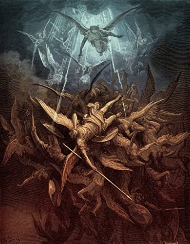 Tableaux Graffiti Art Mural pour Transformer un Mur Blanc Poster Gustave Doré 60x90cm