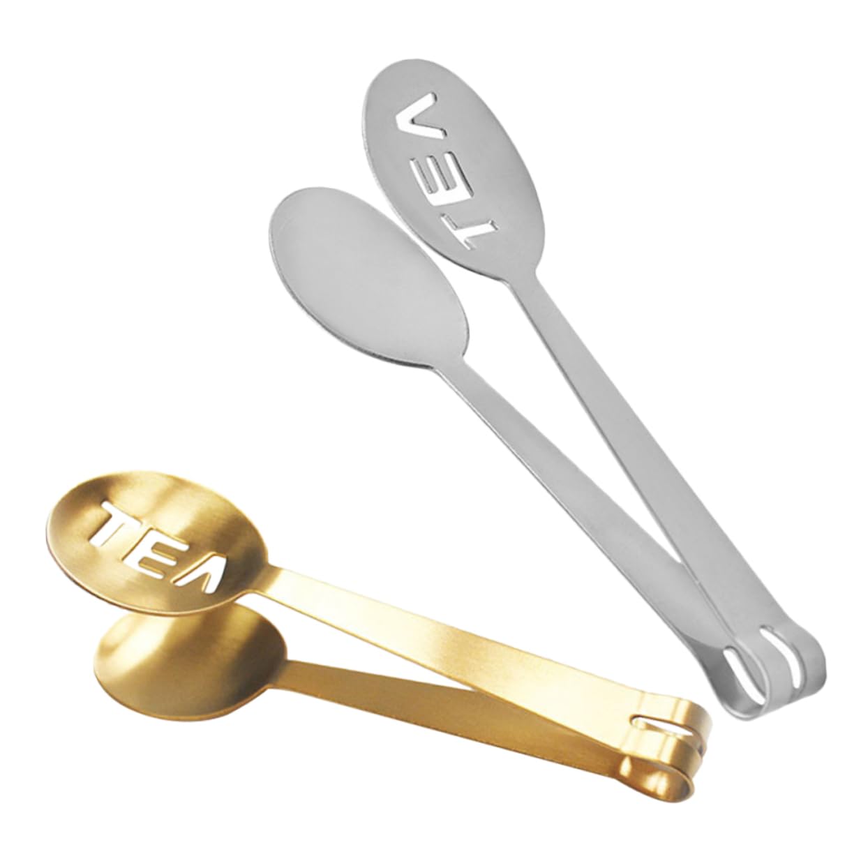 Ciieeo Stainless Steel Tea Clip Squeezer 2pcs Teabag Holder Teaspoon Filter Strainer Special Tool for Tea