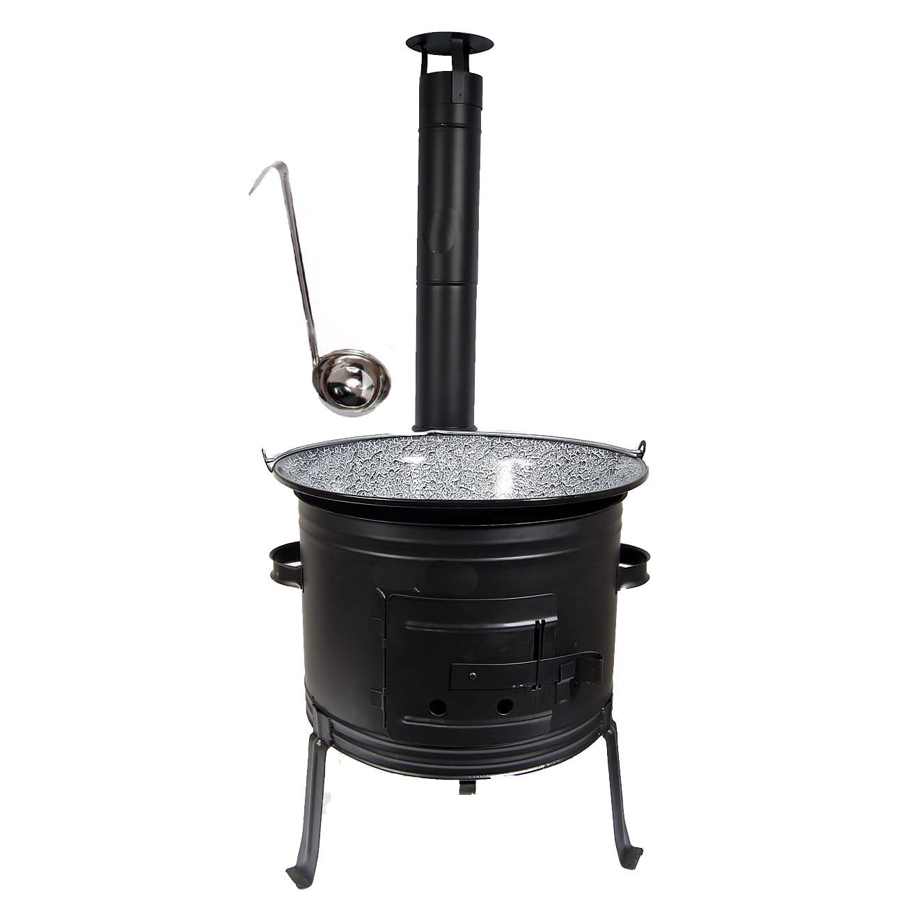 Set Ungarischer Ofen 39 + Gulaschkessel 30 Liter + Schöpflöffel Gulaschkanone Suppenkessel