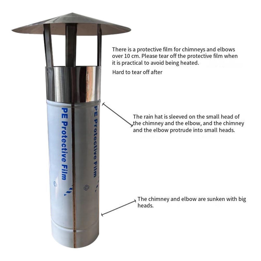 LTLCBBL Chimney Cowl Cap 304 Stainless Steel Roof Flue Cowl Pipe
