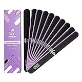 Beetles 10 PCS Professional Nail File Set, Double Sided Emery Board 100/180 Grit Nail Files Manicure...