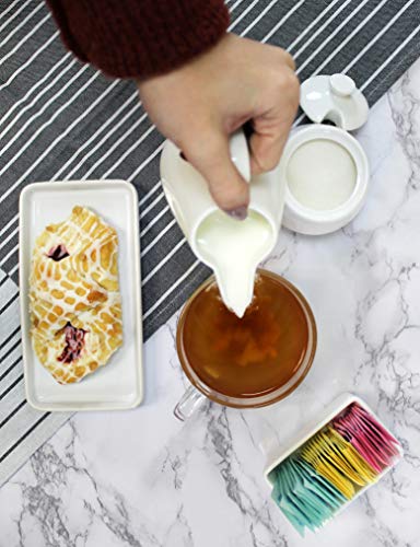 image for Darware Sugar and Creamer Set - 3-Piece Set w/Cream Pitcher, Sugar Bow