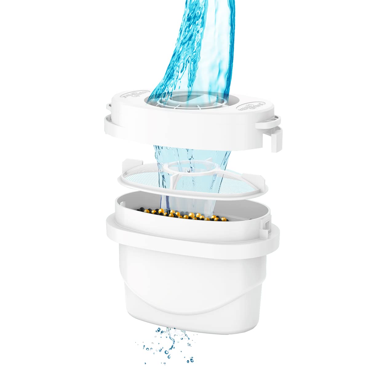 LITTLE BALANCE 8593 Oceaan filterkaraf 1 filter, vermindert microplastic, chloor, kalk en andere verontreinigingen, 2,8 l, ultrasnelle doorstroming