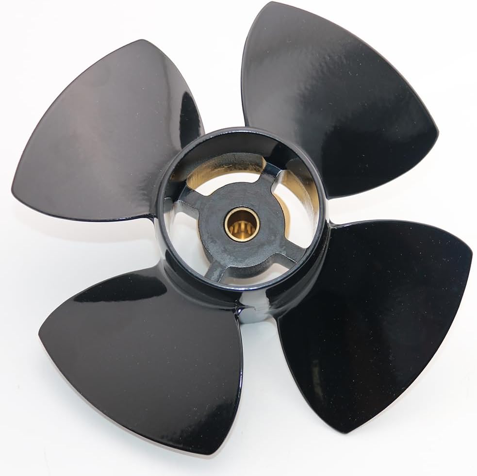 Aluminum Outboard Propeller Fit Mercury Engines/Tohastu/Nissan 4HP 5HP 6HP, 3 Blade&4 Blade Boat Prop,12 Spline Tooth