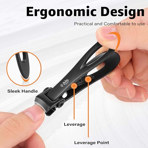 Image of Beaute Secrets Nail Cutter for Men Toe Nail Cutter for Thick Nails Cutting Clipper Trimmer for Women Wide-Opening Sharp Jaws Stainless Steel Large Nail Clippers Set with Nail File