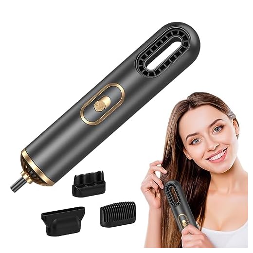 Secador de pelo de viaje sin hojas, secador de pelo 3 en 1 con boquilla intercambiable,, secador de pelo de viento con 3 boquillas intercambiables para cabello liso y rizado, uso en viajes en casa