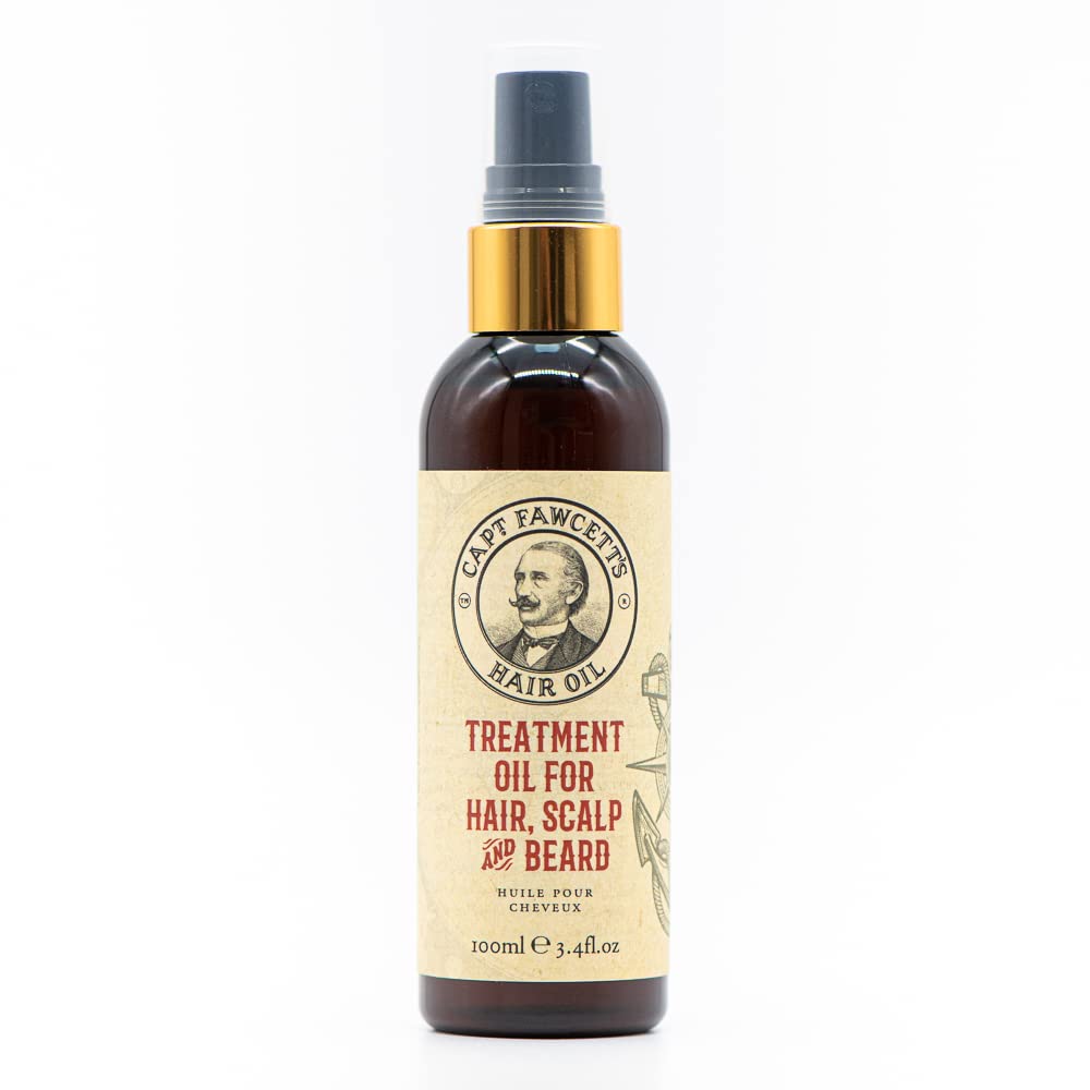 Captain Fawcett Olio Trattamento per Capelli, Cuoio Capelluto e Barba (100ml)