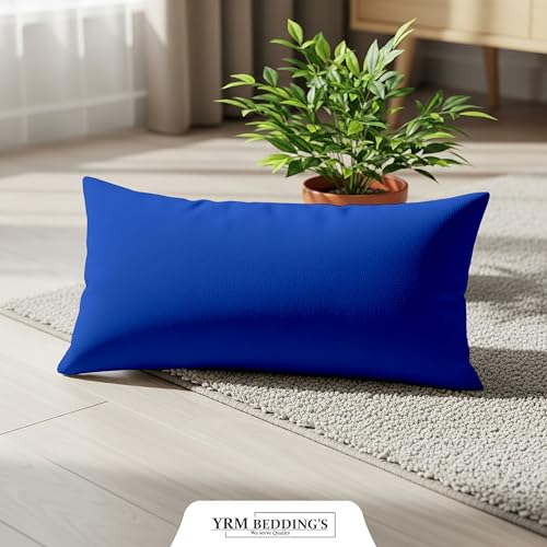 Image of YRM Bedding's - Egyptian Cotton 600TC Pillow Cover | Premium Pillowcases | Luxury Bedding-Export Collection | High Thread Count Durable & Breathable Covers - Royal Blue | [16''x26''] Inches