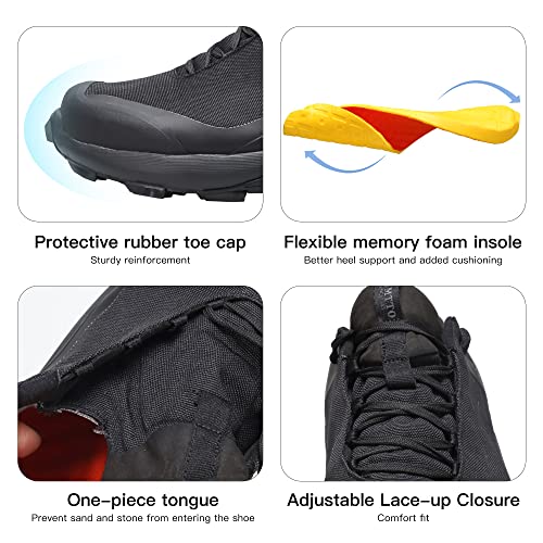 HUMTTO Men's All-Terrain Waterproof Hiking Shoes Lightweight Breathable Trekking Anti Slip Outdoor Trails Shoes3