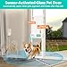 Automatic Sliding Glass Dog Door with Collar Sensor,Large Electric Doggy Door for Sliding Glass Door, Adjustable 76
