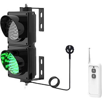 100 mm traffic light wall-mounted traffic light with remote control plug and play suitable for use in shopping malls/warehouses/parking lanes size 100 m remote control [Energy Class A+]