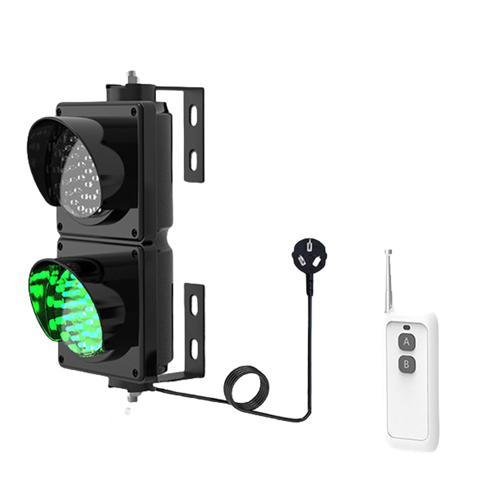 100mm Ampel, Wandmontierte Ampel mit Fernbedienung, Plug and Play, geeignet für den Einsatz in Einkaufszentren/Lagerhäusern/Parkspuren(Size:100m remote control)